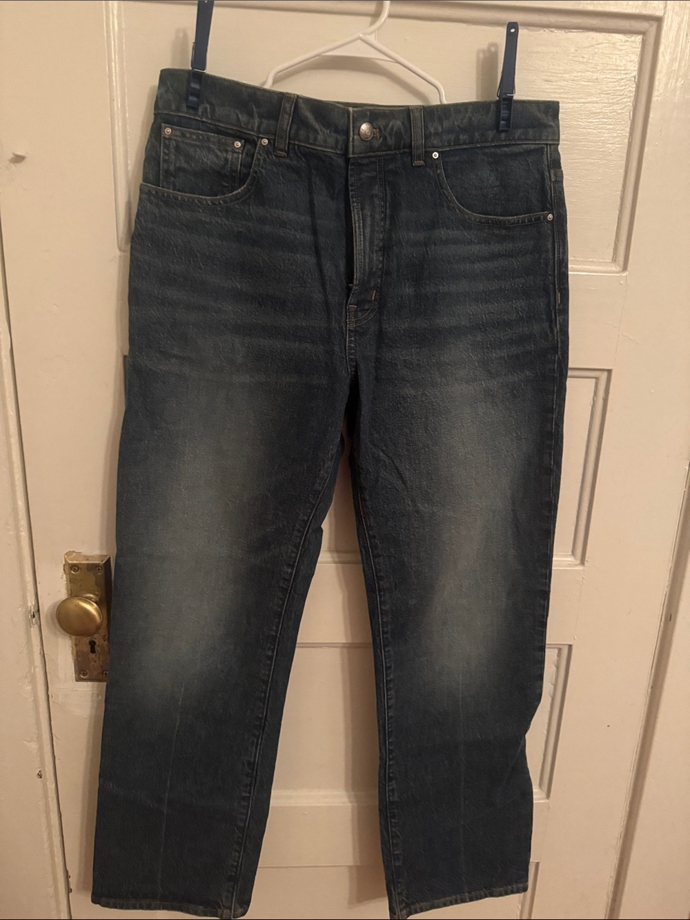 Madewell Women's Straight-Leg Jeans in Dark Blue Wash